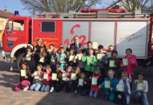 Neue Brandschutzexperten der Bechtolsheimer Grundschule – Besuch der Feuerwehr