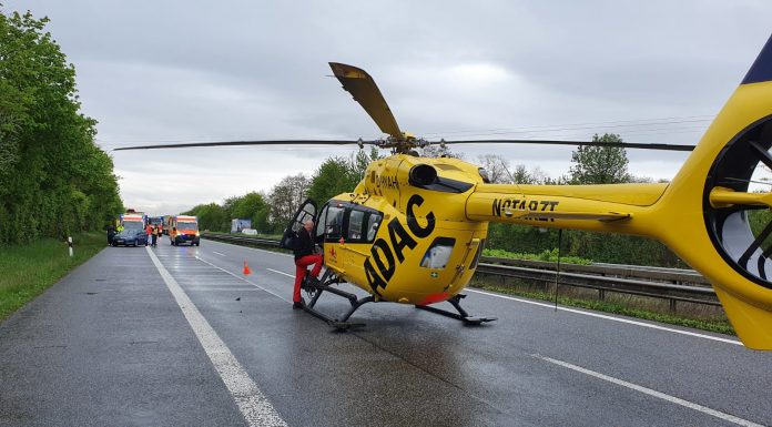 Schwerer Verkehrsunfall auf A63 zwischen Saulheim und Wörrstadt
