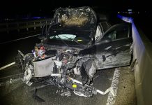 Verkehrsunfall mit drei verletzten Personen / Vollsperrung der A643 in Fahrtrichtung Autobahndreieck Mainz auf unbestimmte Zeit