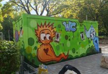 Bunte Akzente für den Spielplatz in der Pfalzgrafenstraße