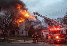 Dachstuhlbrand in Eppelsheim